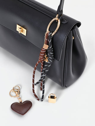Black handbag with scarf and charms Giorgia Palmas X Rinascimento