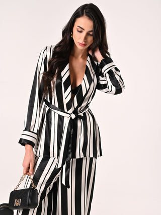 Black & White Light Striped Jacket