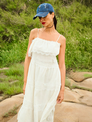 Robe midi en coton