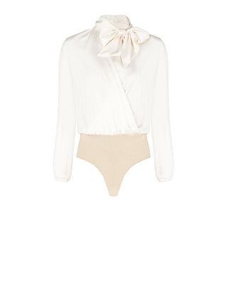 Blusa Body con Fiocco Bianca