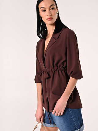 Textured Chocolate Jacket