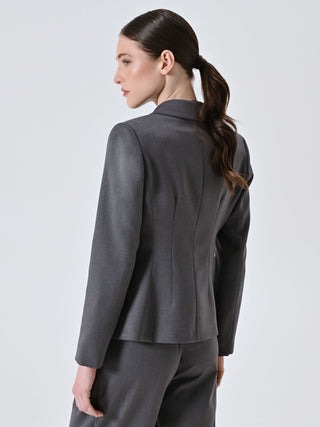 Grey Double-breasted Jacket