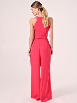 Fuchsia Jumpsuit with Halterneck