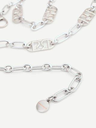 Cintura catena argento con monogramma traforato
