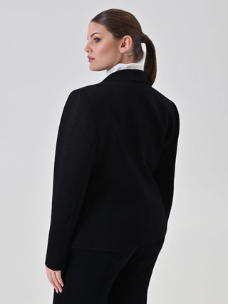 Blazer curvy nero chevron