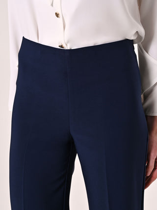 Palazzo-Hose aus technischem Gewebe in Blau