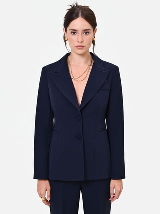 Strukturierter Einreiher-Blazer Studio in Marineblau