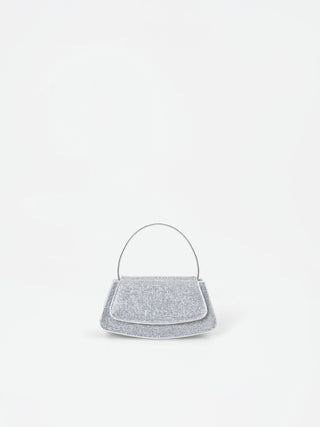 Structured Silver Rhinestone Bag