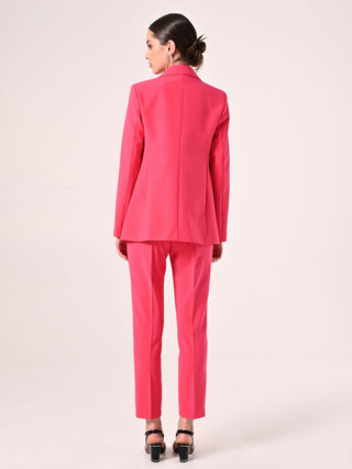 Trousers in Fuchsia Technical Fabric